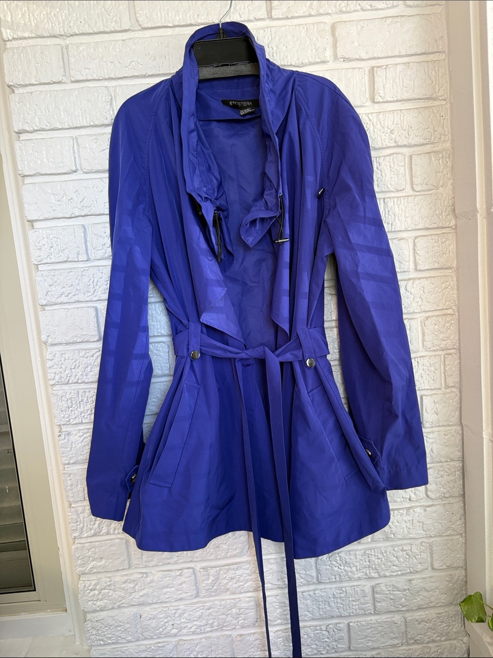Etcetera Royal Blue Trench Coat with Waist Tie